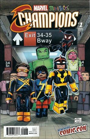 Champions (2016) issue 1-VO Barry Bradfield New York Comic Con Minimates Cover