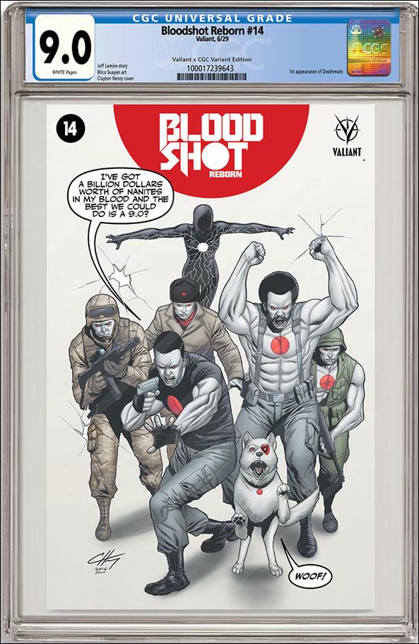 Bloodshot Reborn issue 14-E Clayton Henry Valiant x CGC Replica Cover