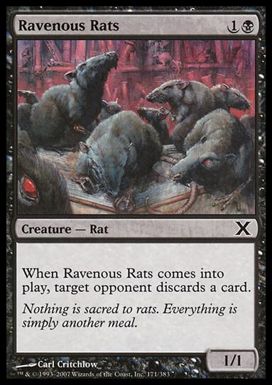 Magic the Gathering: 10th Edition (Base Set) card 171 Ravenous Rats