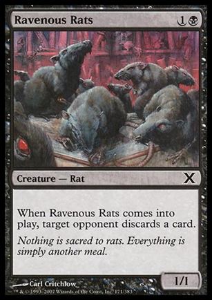 Magic the Gathering: 10th Edition (Base Set) card 171 Ravenous Rats