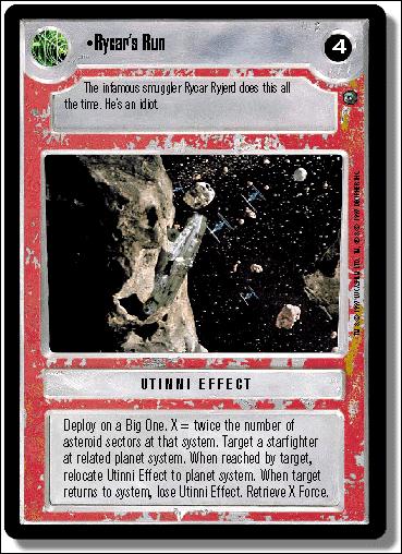 Star Wars: Dagobah Limited (Base Set) card 133 Rycar's Run