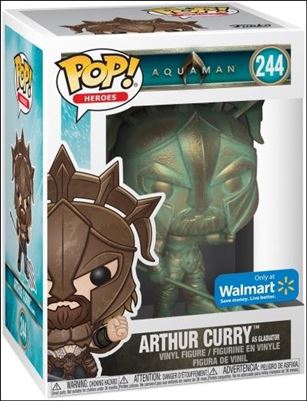 POP! Heroes figure 244-B Arthur Curry as Gladiator (Patina) Walmart
