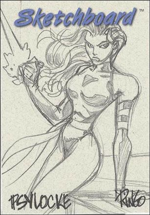 Marvel Creators Collection '98 (Sketchboard Subset) card 24-C Psylocke (Grey)