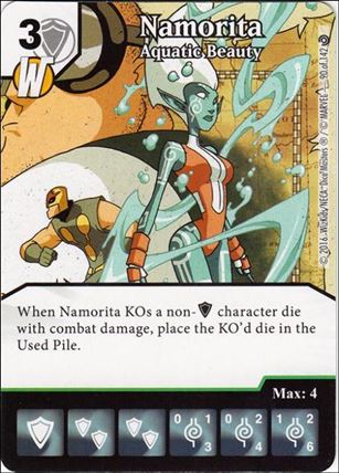 Marvel Dice Masters Civil War card 90 Namorita: Aquatic Beauty 