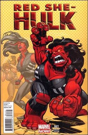 Red She-Hulk issue 61-B Dave Williams 1:50 Cover