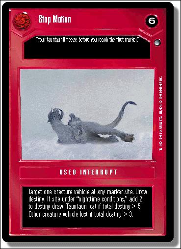 Star Wars: Hoth Limited (Base Set) card 52 Stop Motion