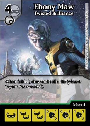 Marvel Dice Masters  Avengers Infinity Gauntlet card 68 Ebony Maw: Twisted Brilliance 