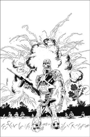 Terminator (2024) issue 2-L Declan Shalvey Virgin B&W 1:25 Cardstock Cover