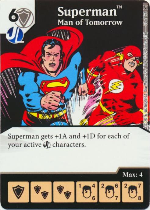 DC Comics Dice Masters Green Arrow and The Flash card 36 Superman: Man of Tomorrow