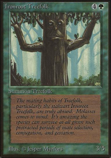 Magic the Gathering: Limited Edition Beta (Base Set) card 204 Ironroot Treefolk