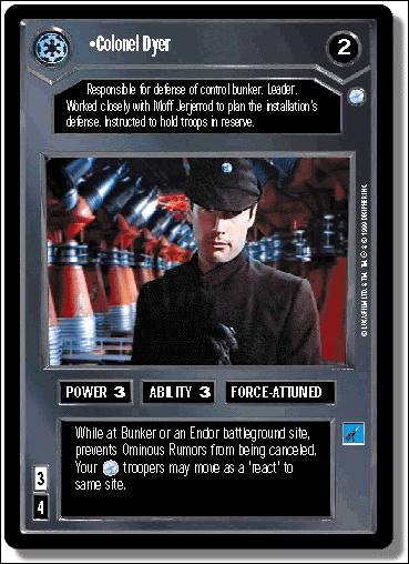 Star Wars: Endor Limited (Base Set) card 3 Colonel Dyer