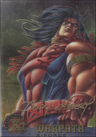 1996 Fleer Ultra X-Men All Chromium (Gold Signature Parallel Base Set) card 24 Warpath
