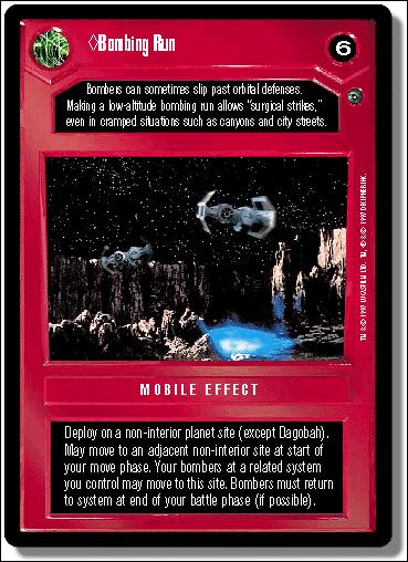 Star Wars: Dagobah Limited (Base Set) card 43 Bombing Run