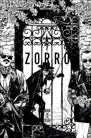 Zorro: Man of the Dead issue 3-D Ryan Sook Black and White 1:10 Cover