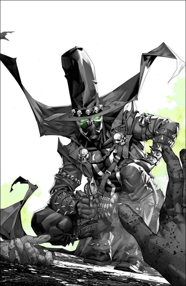 Gunslinger Spawn issue 24-C Kael Ngu B&W Cover