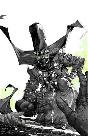 Gunslinger Spawn issue 24-C Kael Ngu B&W Cover