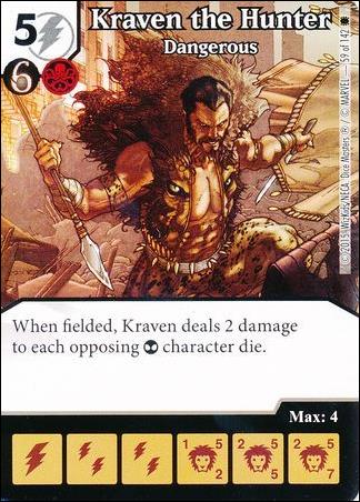 Marvel Dice Masters Amazing Spider-Man card 59 Kraven the Hunter: Dangerous