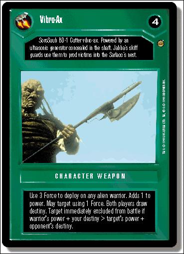 Star Wars: Jabba's Palace Limited (Base Set) card 88 Vibro-Ax