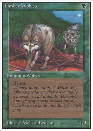 Magic the Gathering: Unlimited (Base Set) card 220 Timber Wolves