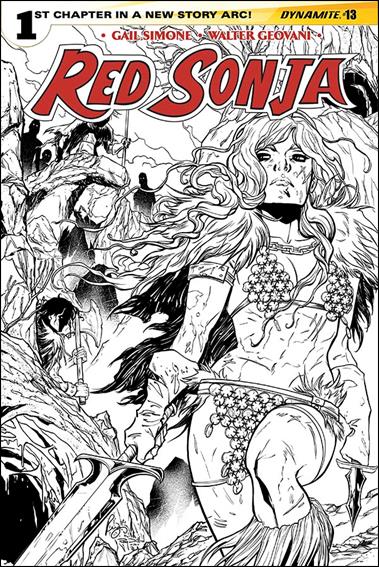 Red Sonja (2013) issue 13-E Renae DeLiz 1:25 Black & White Cover