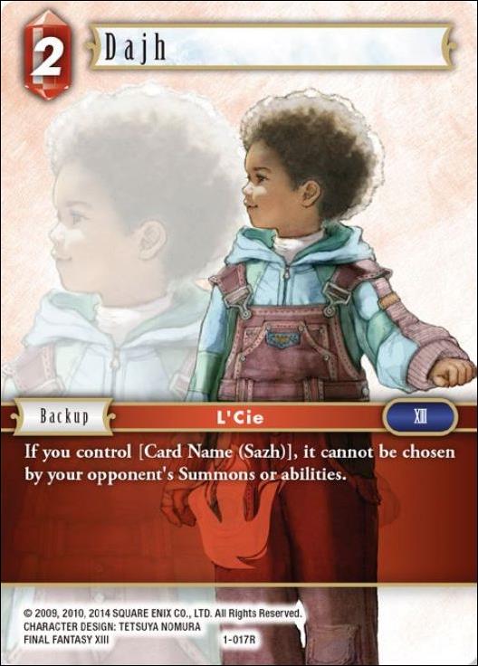 Final Fantasy Trading Card Game: Opus I (Base Set) card 017R Dajh 