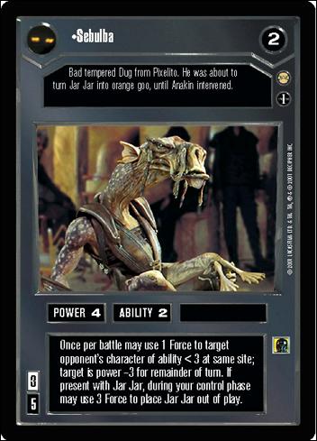 Star Wars: Tatooine Limited (Base Set) card 9 Sebulba