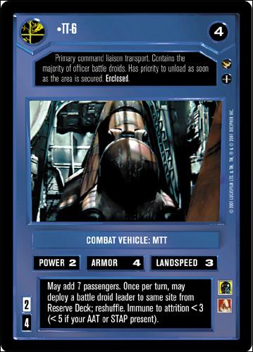 Star Wars: Theed Palace Limited (Base Set) card 58 TT-6