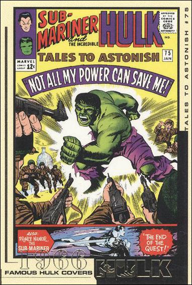 Hulk Film and Comic Cards (Famous Hulk Covers Subset) card FC09 Tales to Astonish #75 - 1966