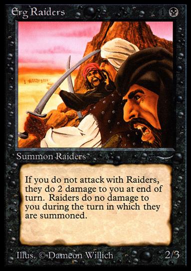 Magic the Gathering: Arabian Nights (Base Set) card 25 Erg Raiders