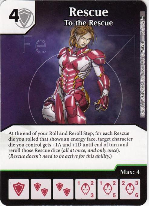 Marvel Dice Masters Civil War card 95 Rescue: To the Rescue 