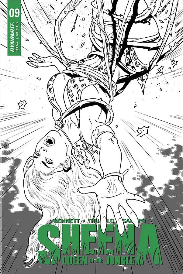 Sheena: Queen of the Jungle (2017) issue 9-F Diego Galindo 1:20 Black & White Cover