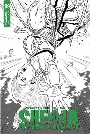 Sheena: Queen of the Jungle (2017) issue 9-F Diego Galindo 1:20 Black & White Cover