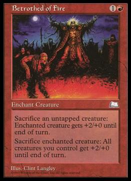 Magic the Gathering: Weatherlight (Base Set) card 89 Betrothed of Fire