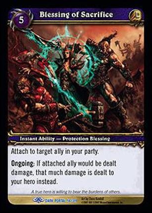 World of Warcraft: Through the Dark Portal (Base Set) card 56 Blessing of Sacrifice