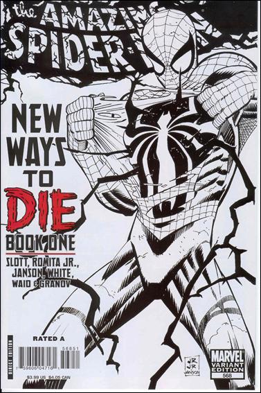 Amazing Spider-Man (1963) issue 568-F Baltimore Comic-Con Black and White Cover