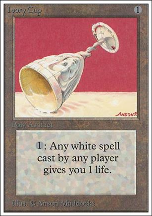 Magic the Gathering: Unlimited (Base Set) card 253 Ivory Cup