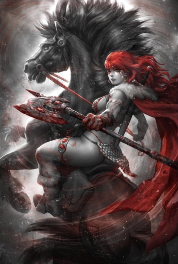 Red Sonja: Noir issue 1-L Retailer Ex. Kendrick Lim Virgin Bloody Cover
