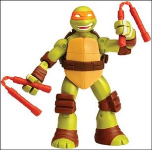 Teenage Mutant Ninja Turtles (2012) figure 33-B Michelangelo (Battle Shell) Loose