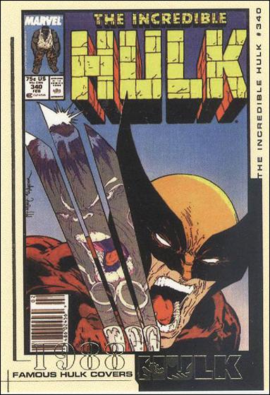 Hulk Film and Comic Cards (Famous Hulk Covers Subset) card FC30 The Incredible Hulk Cover #340 - 1988