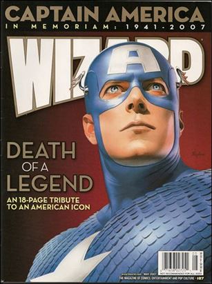 Wizard: The Magazine of Comics, Entertainment and Pop Culture issue 187 Mike Mayhew Captain America Cover