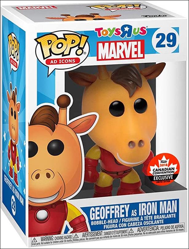 POP! Ad Icons figure 29-B Geoffrey as Iron Man Canadian Convention Exclusive