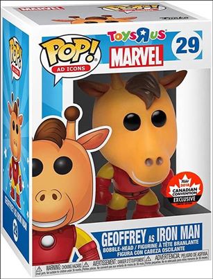 POP! Ad Icons figure 29-B Geoffrey as Iron Man Canadian Convention Exclusive