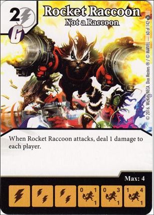 Marvel Dice Masters Civil War card 60 Rocket Raccoon: Not a Raccoon