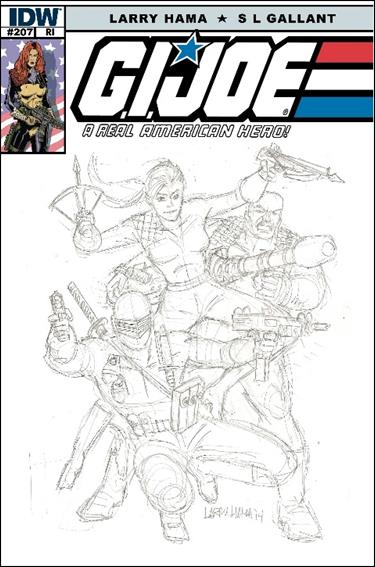 G.I. Joe: A Real American Hero issue 207-B Larry Hama 1:10 Sketch Cover