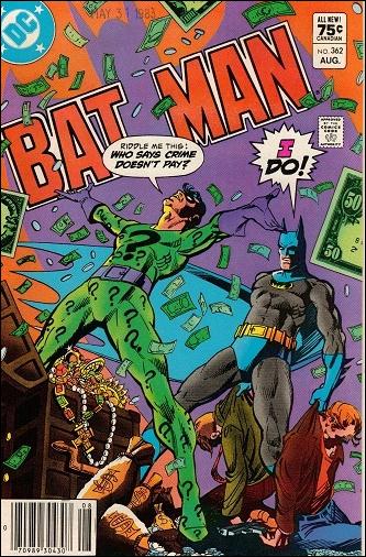 Batman (1940) issue 362-B Canadian Price Cover