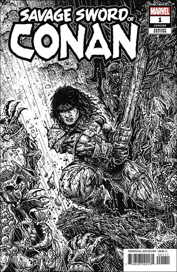 Savage Sword of Conan (2019) issue 1-H Kevin Eastman 1:50 Black and White Cover
