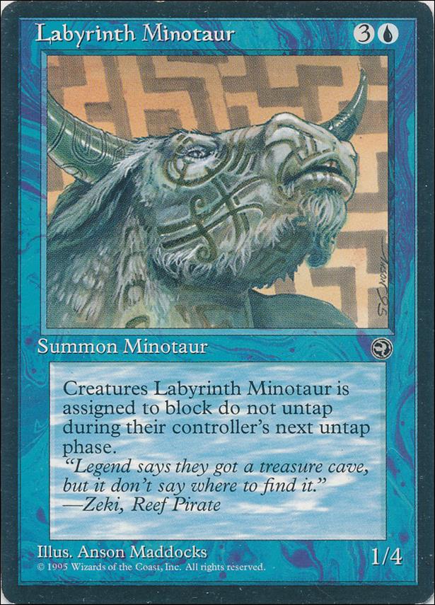 Magic the Gathering: Homelands (Base Set) card 30-B Labyrinth Minotaur