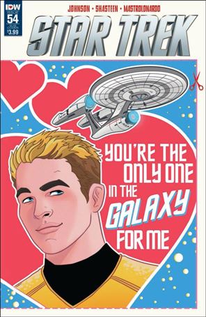 Star Trek (2011) issue 54-B Derek Charm Sub Valentine's Card Wraparound Cover
