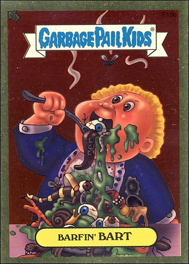 Garbage Pail Kids All-New Series 2 (Foil Sticker Subset)  card F15b Barfin' Bart