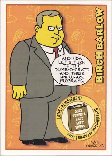 Simpsons Mania! (Base Set) card 7 Birch Barlow